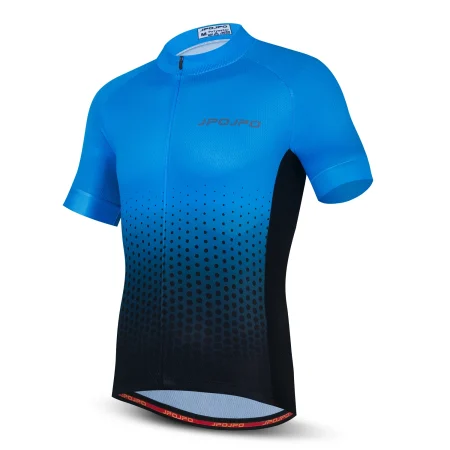 Men Cycling Jersey Summer Short Sleeves Quick Dry Road Bike Clothing MTB Ropa Ciclismo Triathlon Uniform Sportwear Blue Maillot